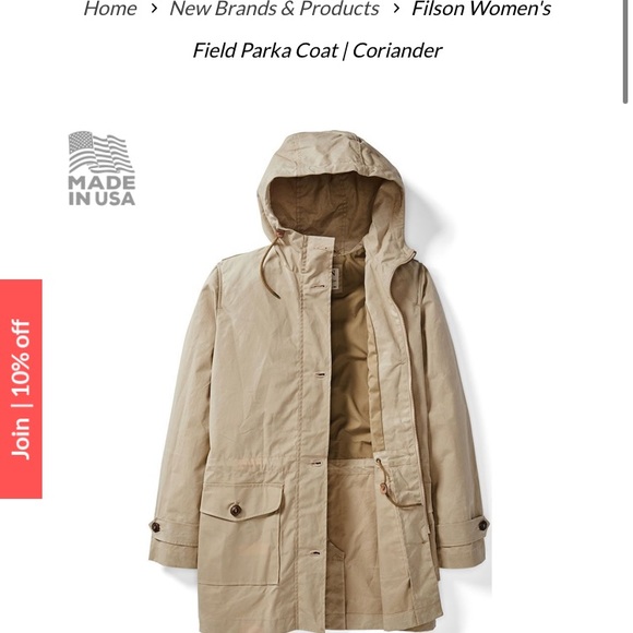 NWT Filson Field Parka Jacket - Picture 2 of 14